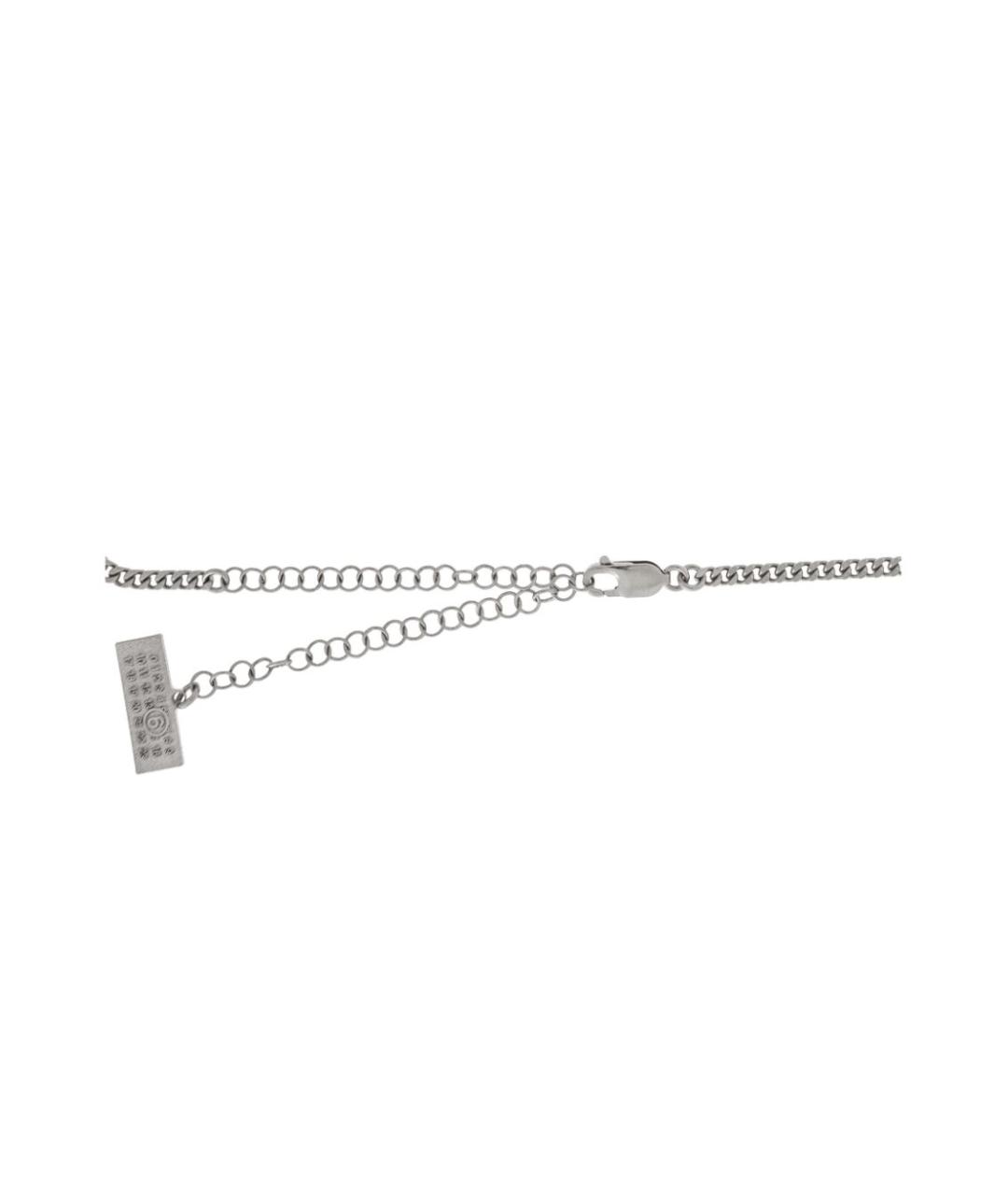MM6 MAISON MARGIELA Серебряное металлическое колье, фото 3