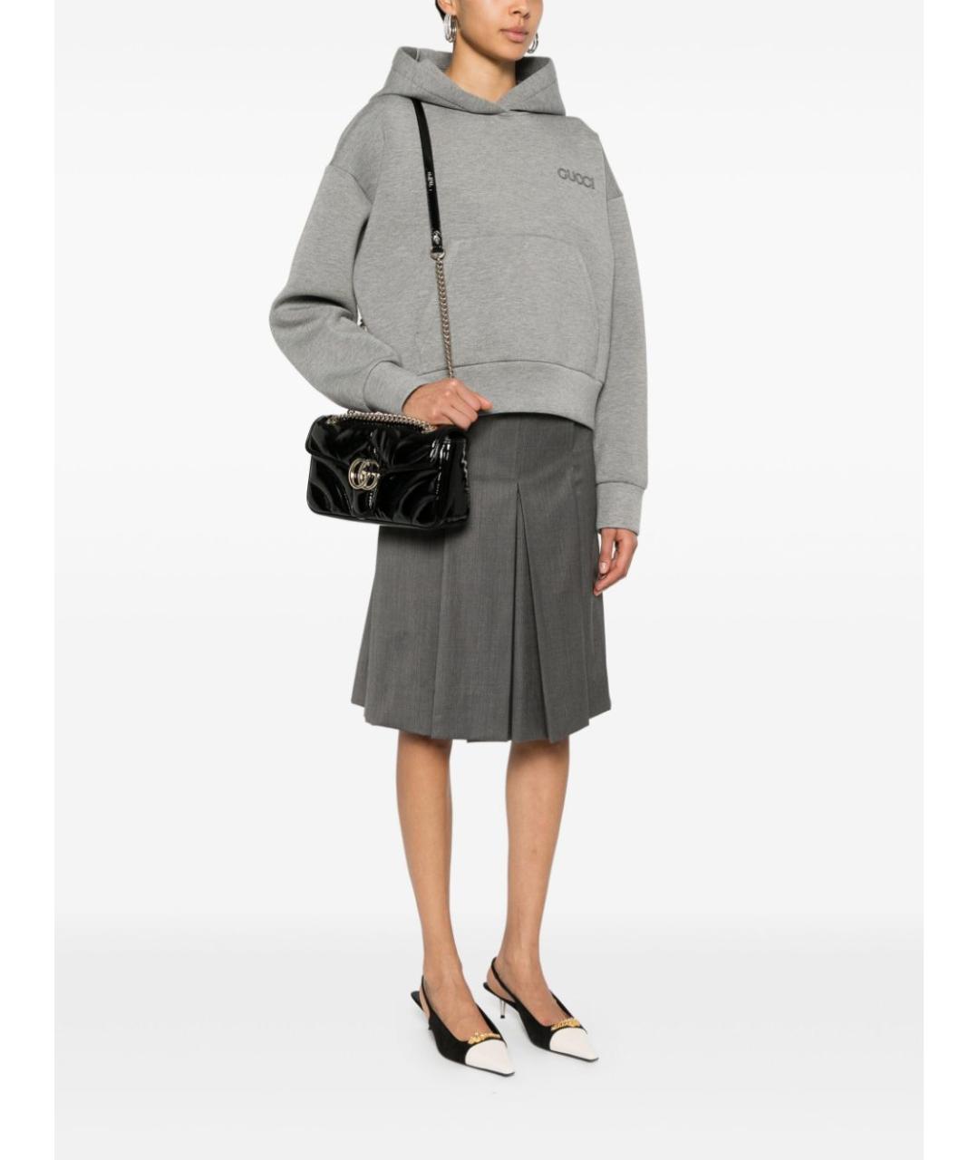 GUCCI Черная кожаная сумка через плечо, фото 2