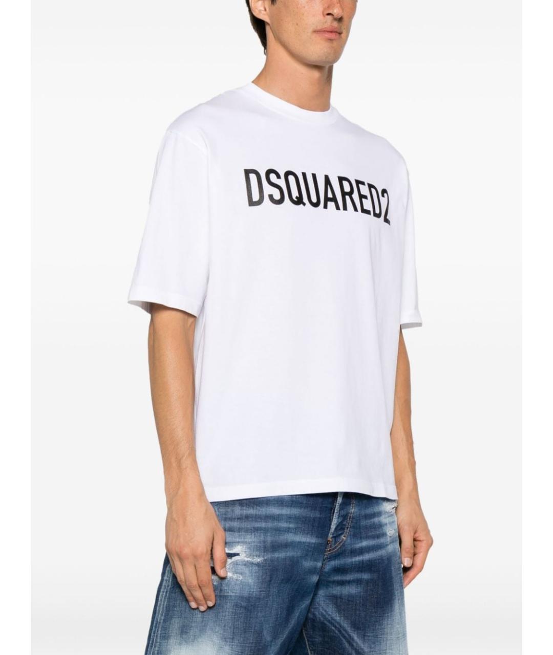 DSQUARED2 Белая хлопковая футболка, фото 5