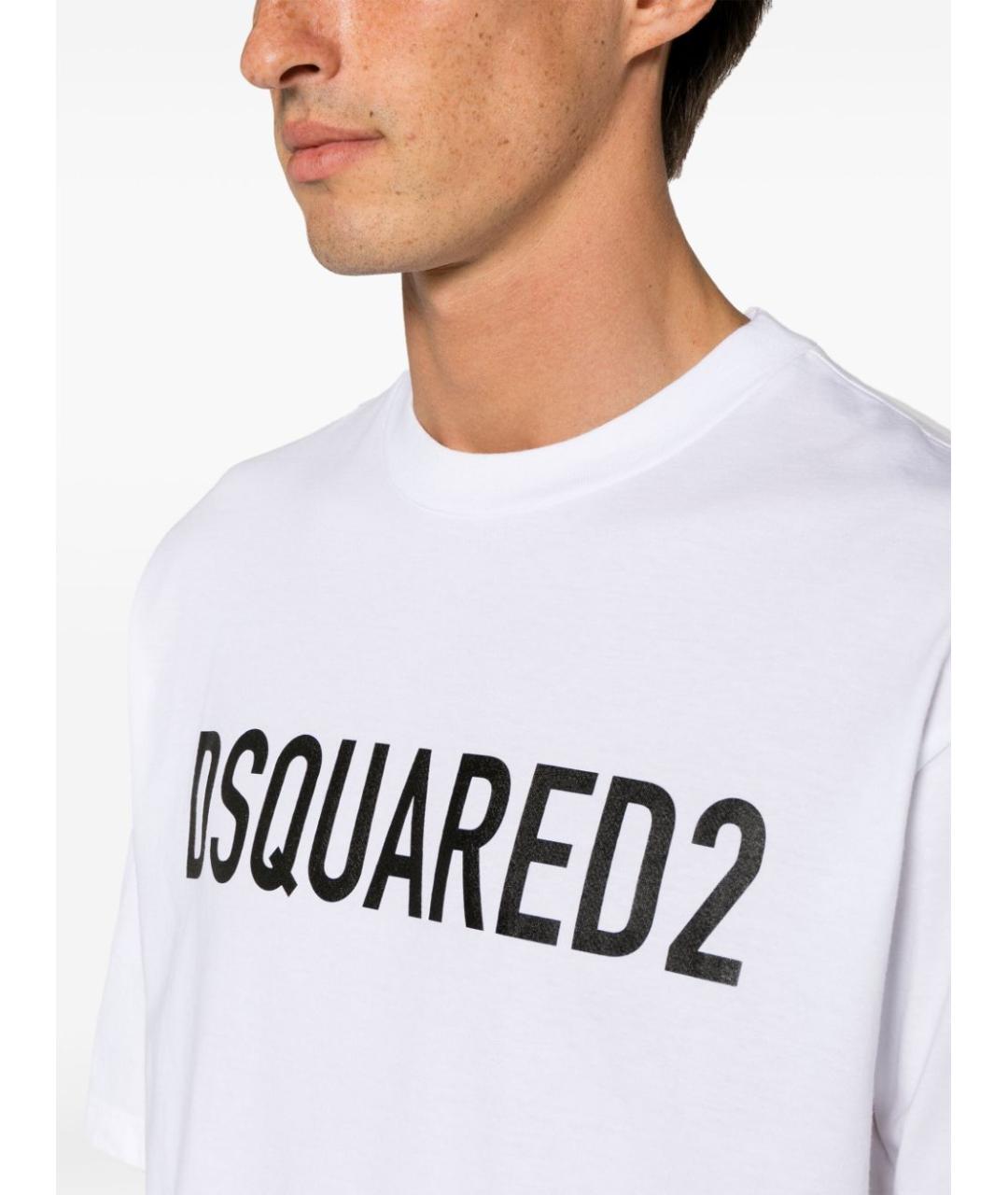 DSQUARED2 Белая хлопковая футболка, фото 2