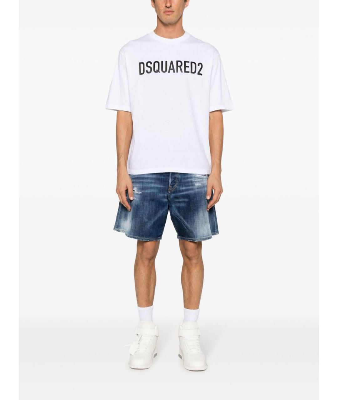 DSQUARED2 Белая хлопковая футболка, фото 4