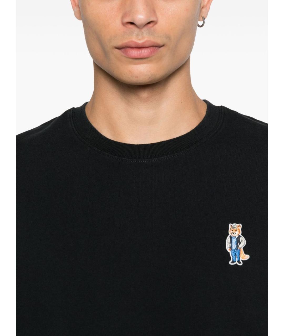 MAISON KITSUNE Черная футболка, фото 2