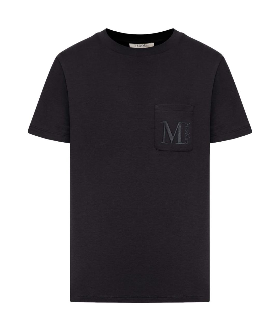 'S MAX MARA Черная футболка, фото 1