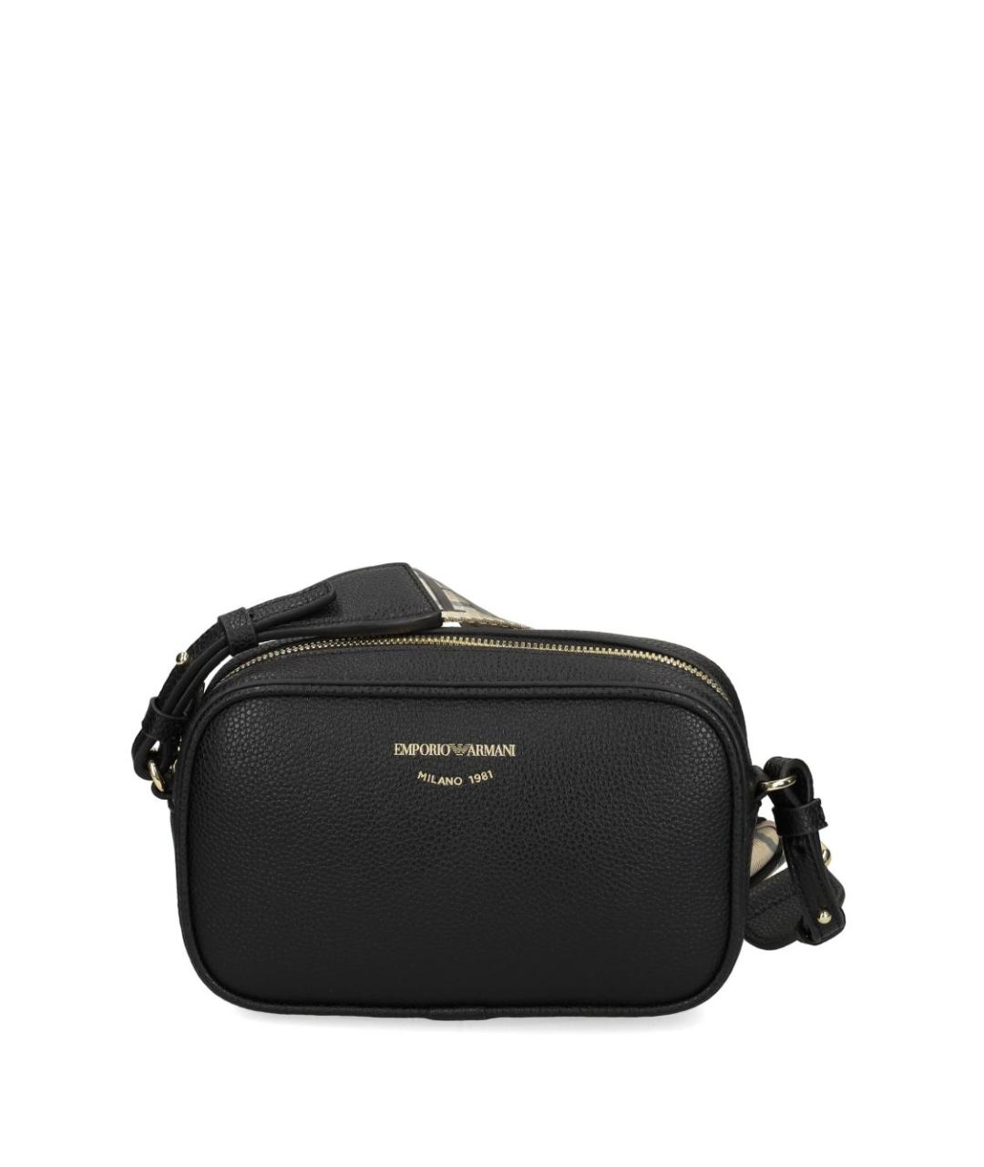 EMPORIO ARMANI Черная сумка через плечо из искусственной кожи, фото 5