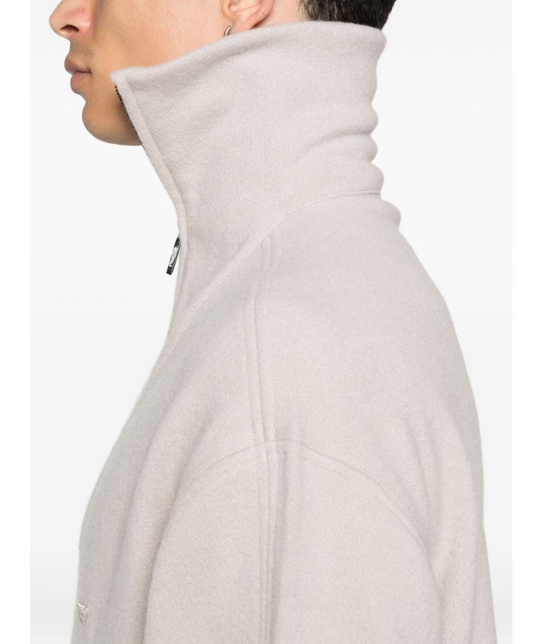 EMPORIO ARMANI Бежевый шерстяной джемпер / свитер, фото 4