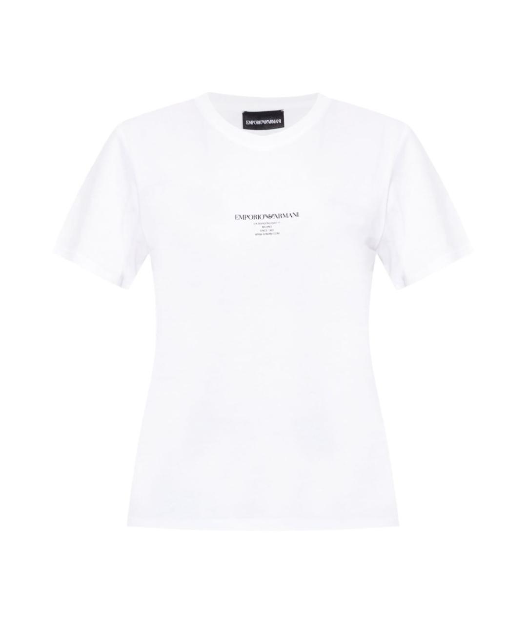 EMPORIO ARMANI Белая хлопковая футболка, фото 1