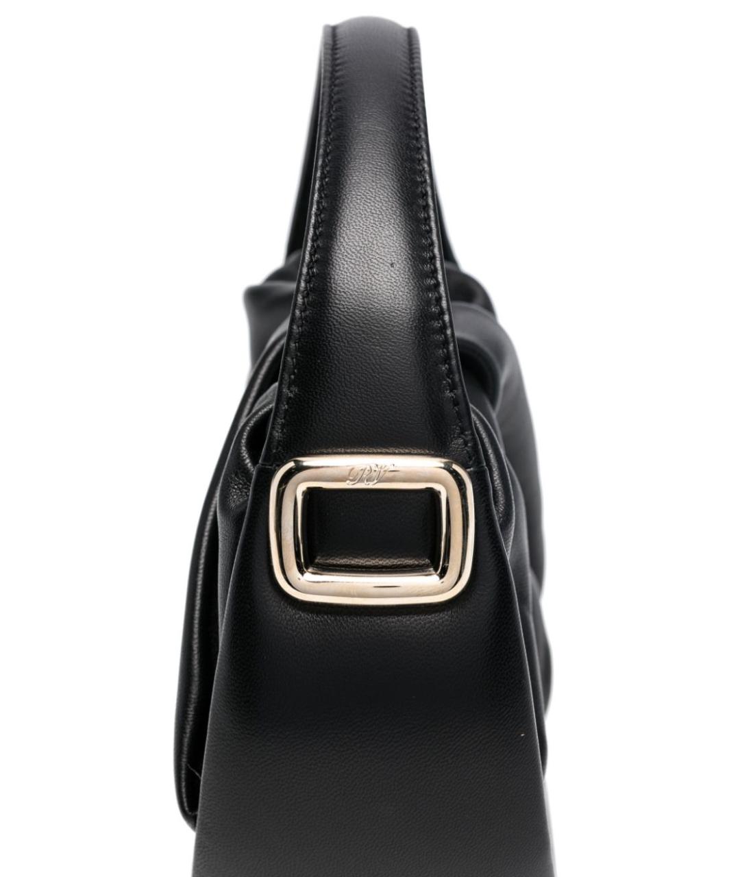 ROGER VIVIER Черная кожаная сумка с короткими ручками, фото 3