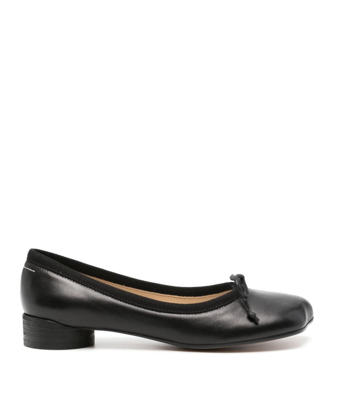 MM6 MAISON MARGIELA Черные кожаные балетки, фото 1