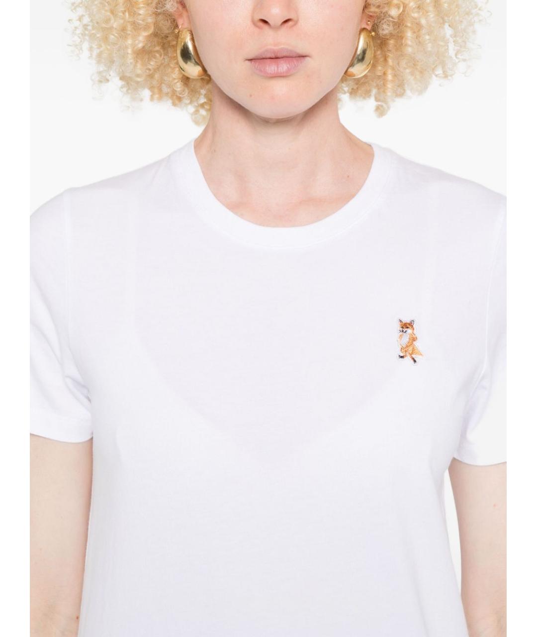 MAISON KITSUNE Белая футболка, фото 4