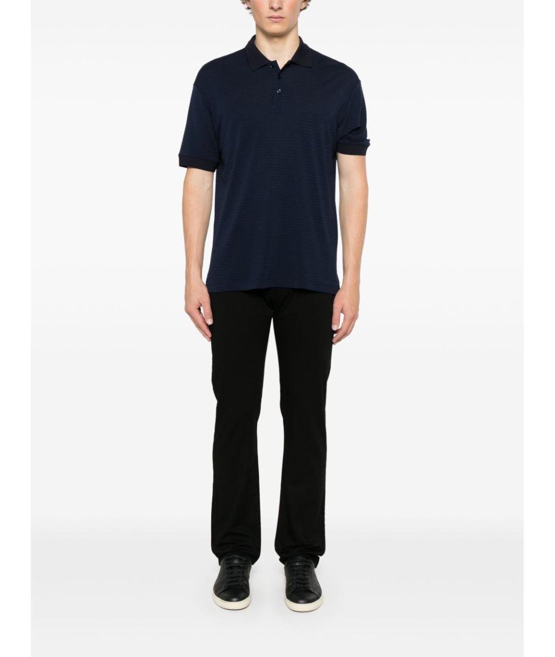 EMPORIO ARMANI Черные хлопковые прямые джинсы, фото 5