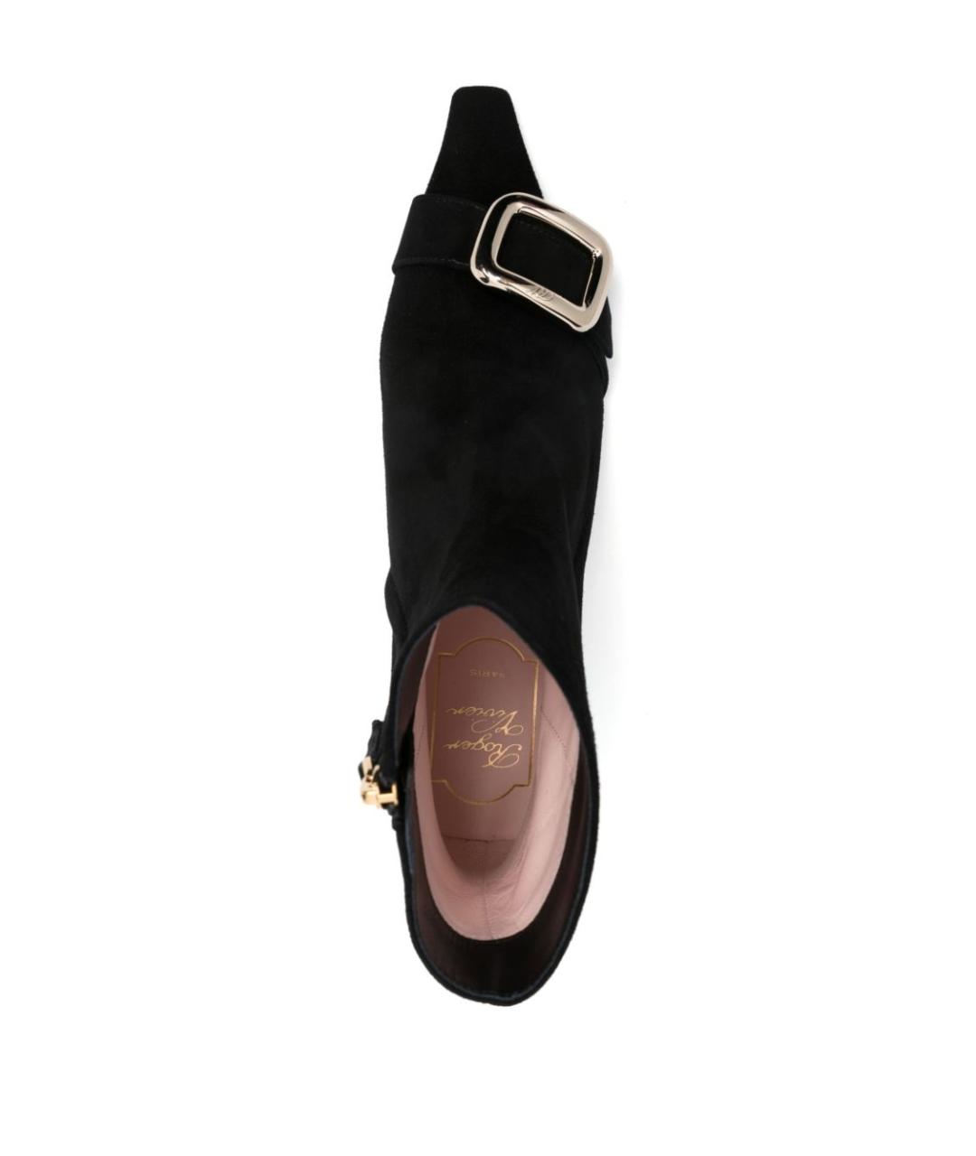 ROGER VIVIER Черные замшевые сапоги, фото 4