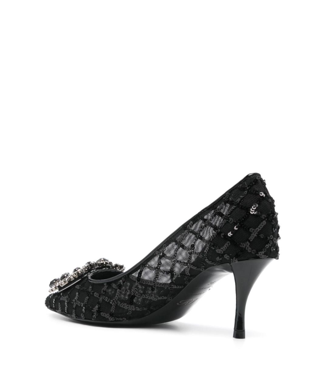 ROGER VIVIER Черные текстильные туфли, фото 4