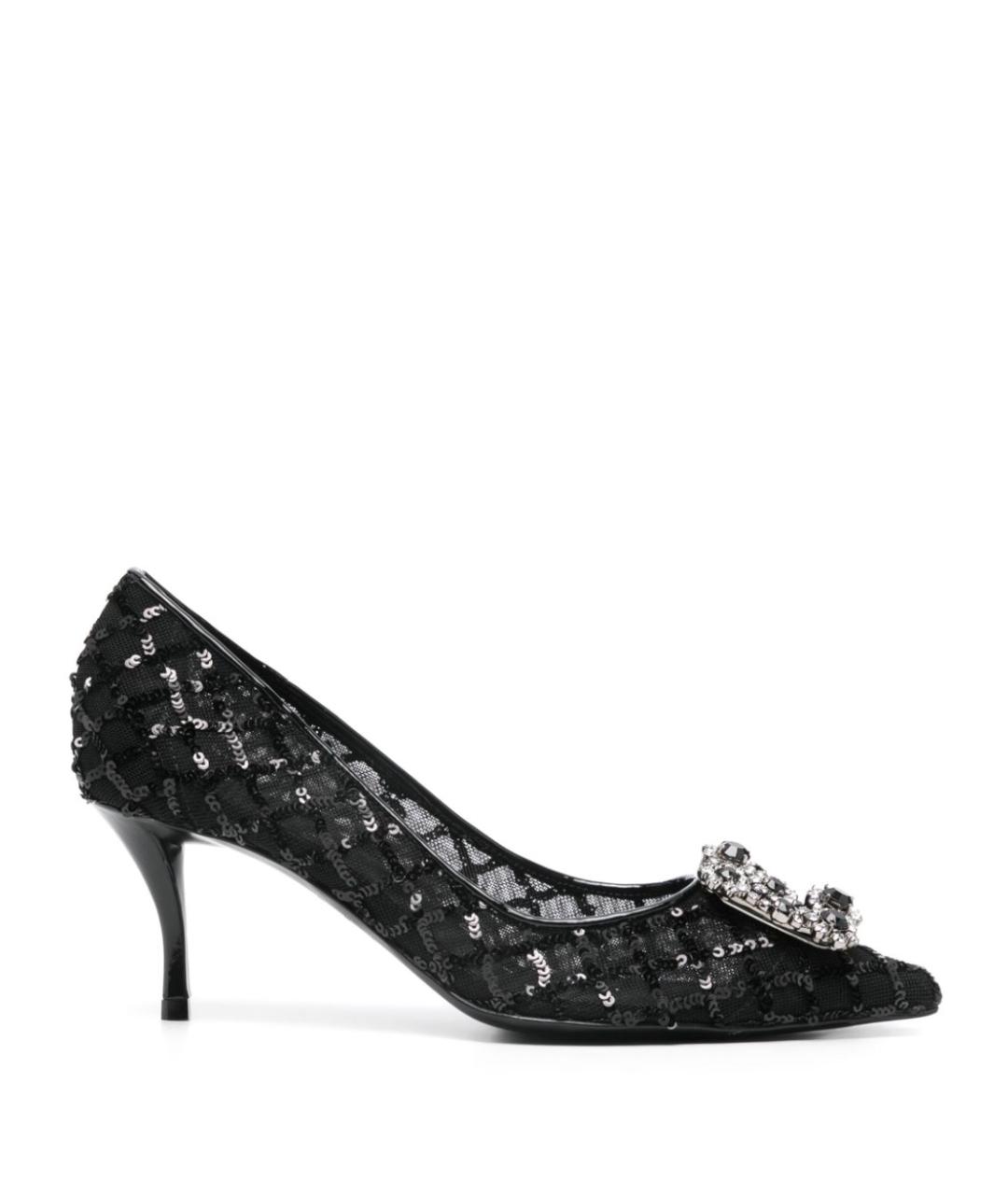 ROGER VIVIER Черные текстильные туфли, фото 1