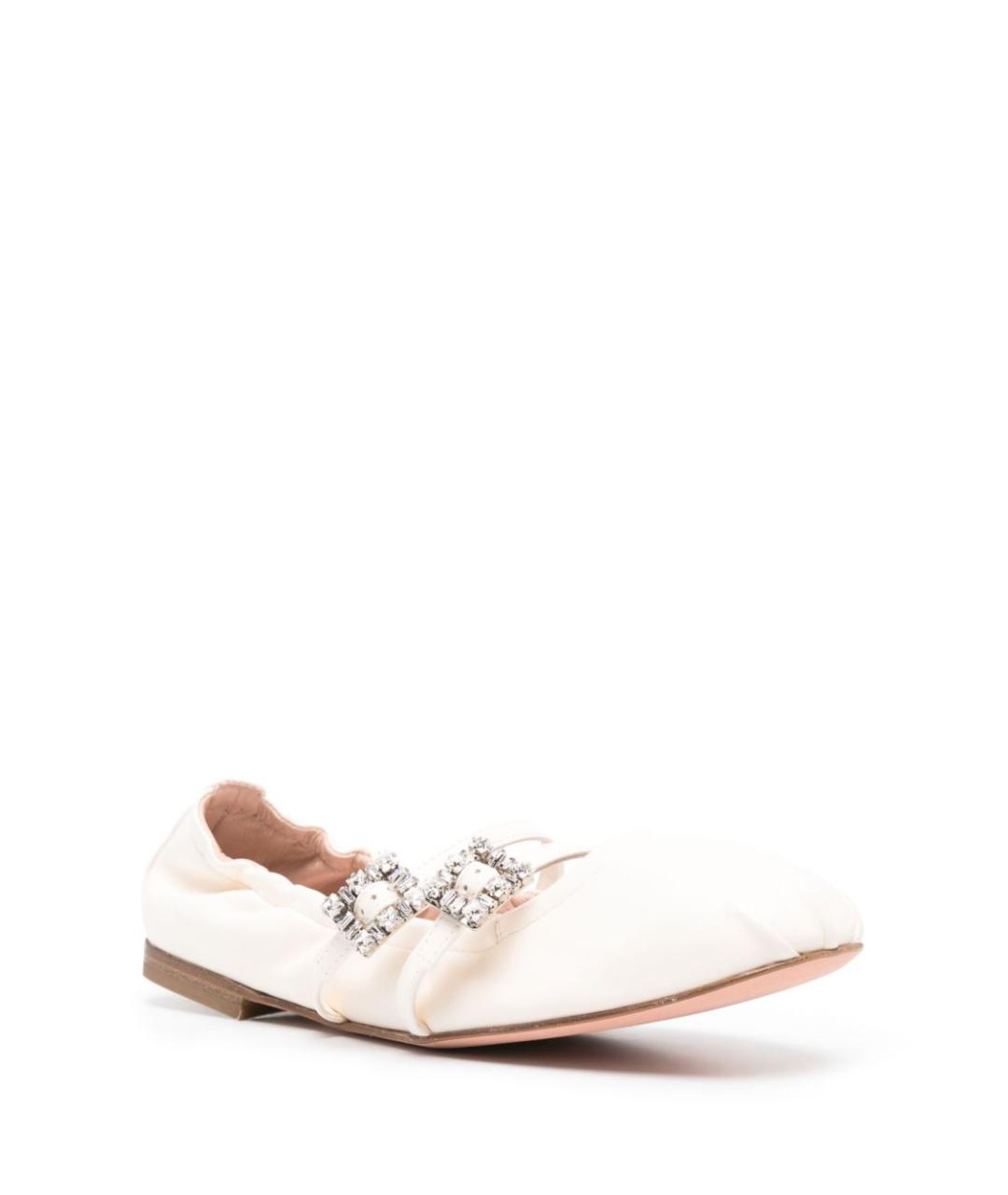 ROGER VIVIER Белые кожаные балетки, фото 4