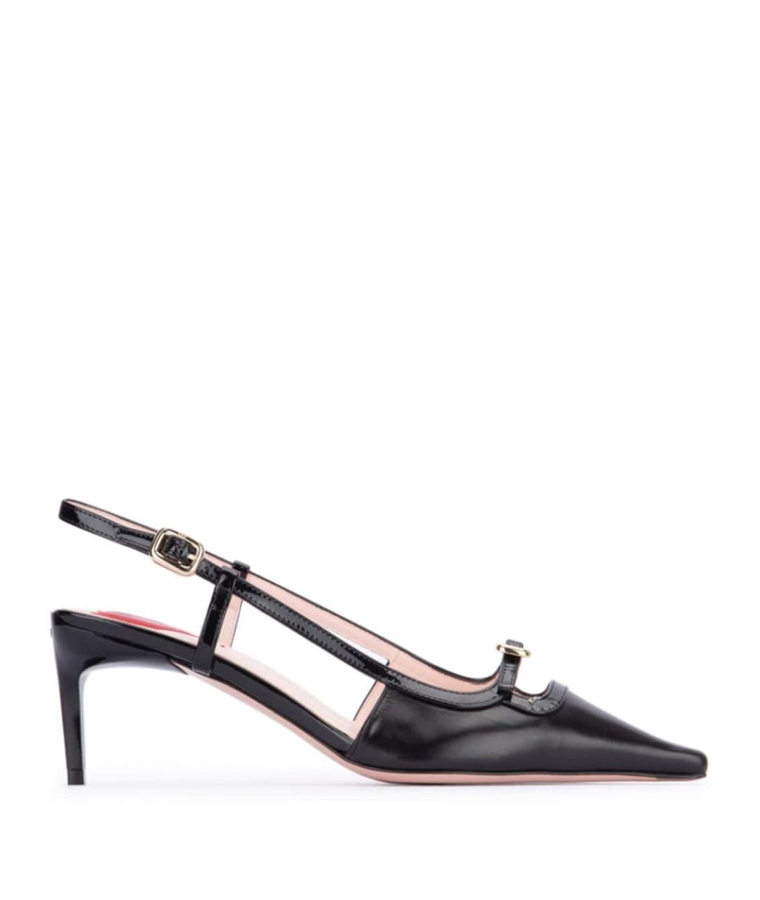 ROGER VIVIER Черные кожаные туфли, фото 1