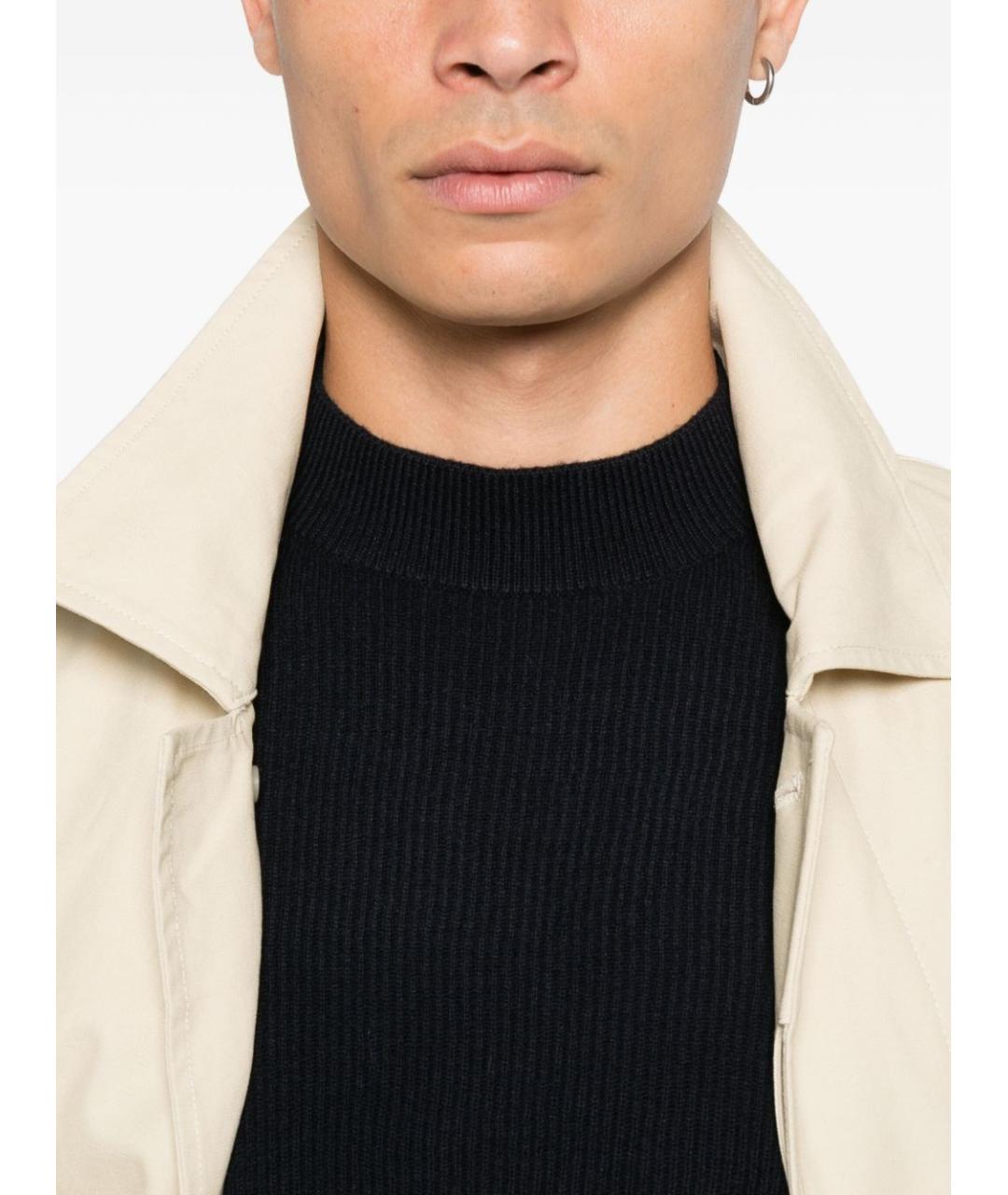 EMPORIO ARMANI Темно-синий кашемировый джемпер / свитер, фото 2