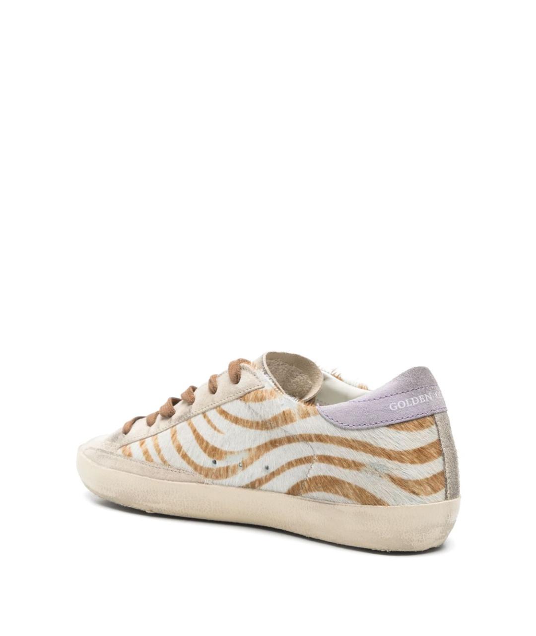 GOLDEN GOOSE DELUXE BRAND Бежевые кожаные кеды, фото 3