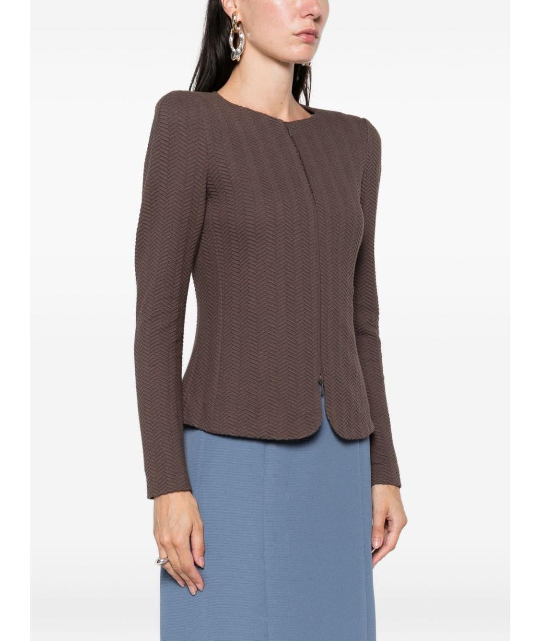 EMPORIO ARMANI Коричневый кардиган, фото 5