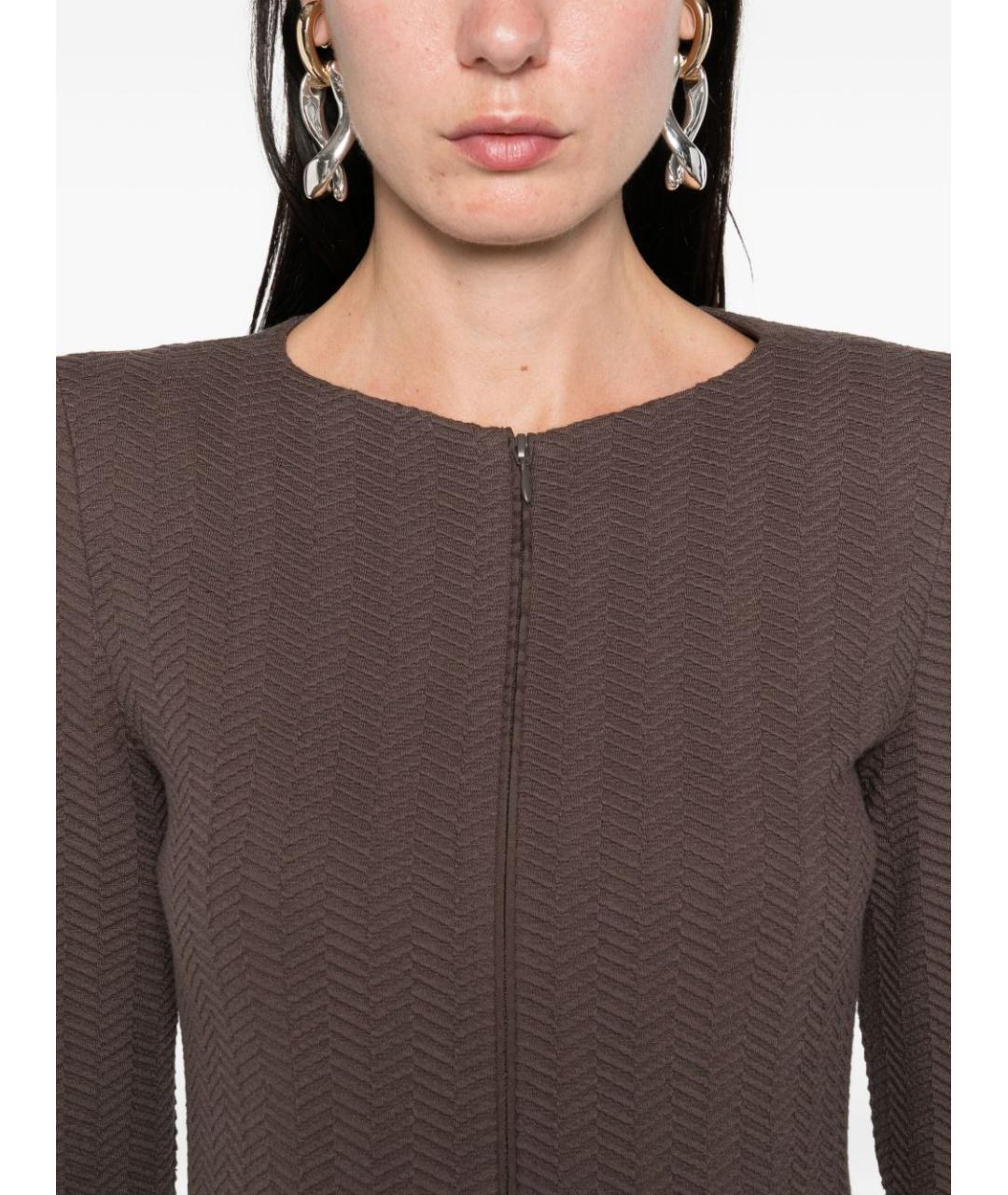 EMPORIO ARMANI Коричневый кардиган, фото 3