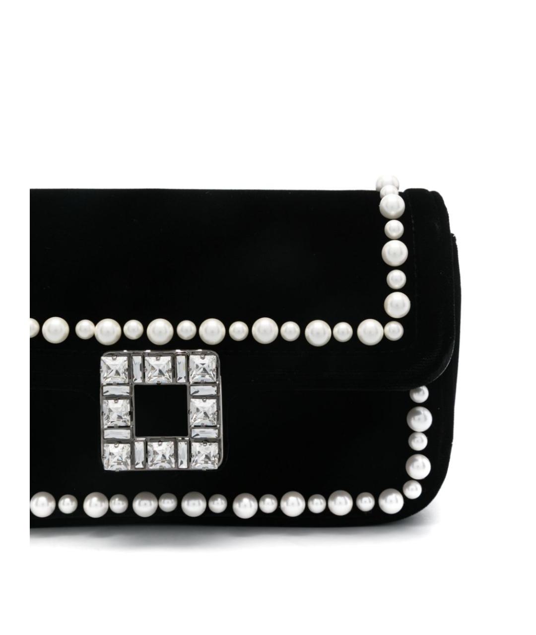ROGER VIVIER Черная замшевая сумка через плечо, фото 2