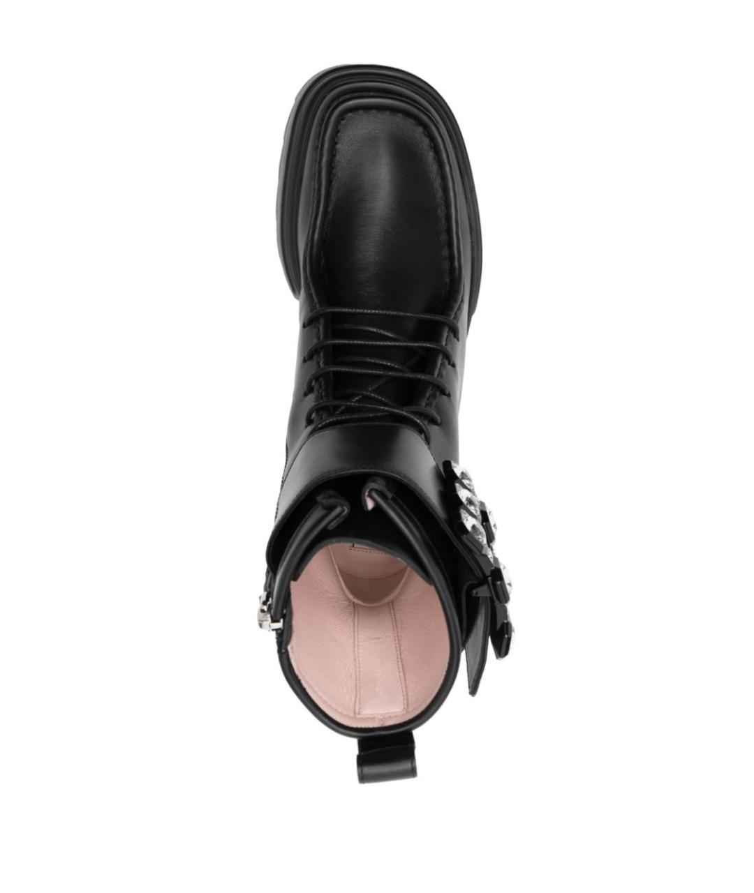 ROGER VIVIER Черные кожаные ботинки, фото 2