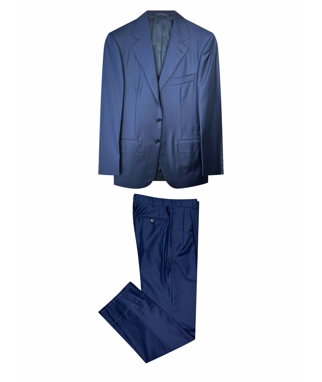 LORO PIANA Темно-синий повседневный костюм, фото 1