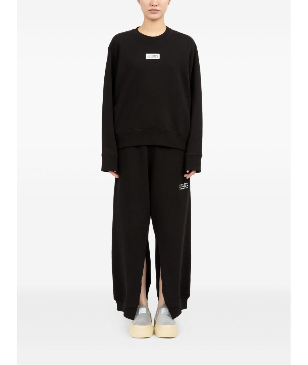 MM6 MAISON MARGIELA Черный хлопковый джемпер / свитер, фото 4