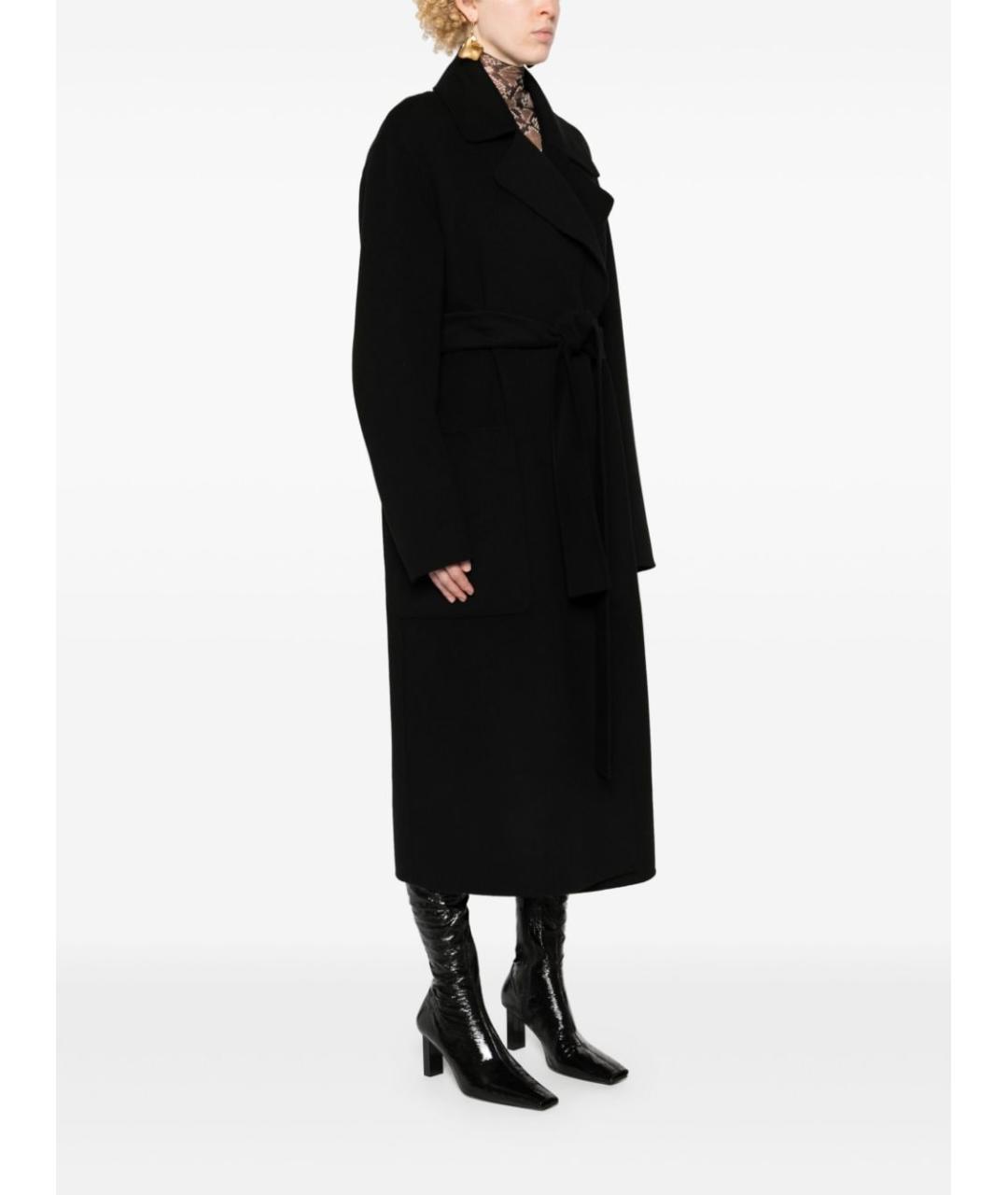 SPORTMAX Черное шерстяное пальто, фото 5
