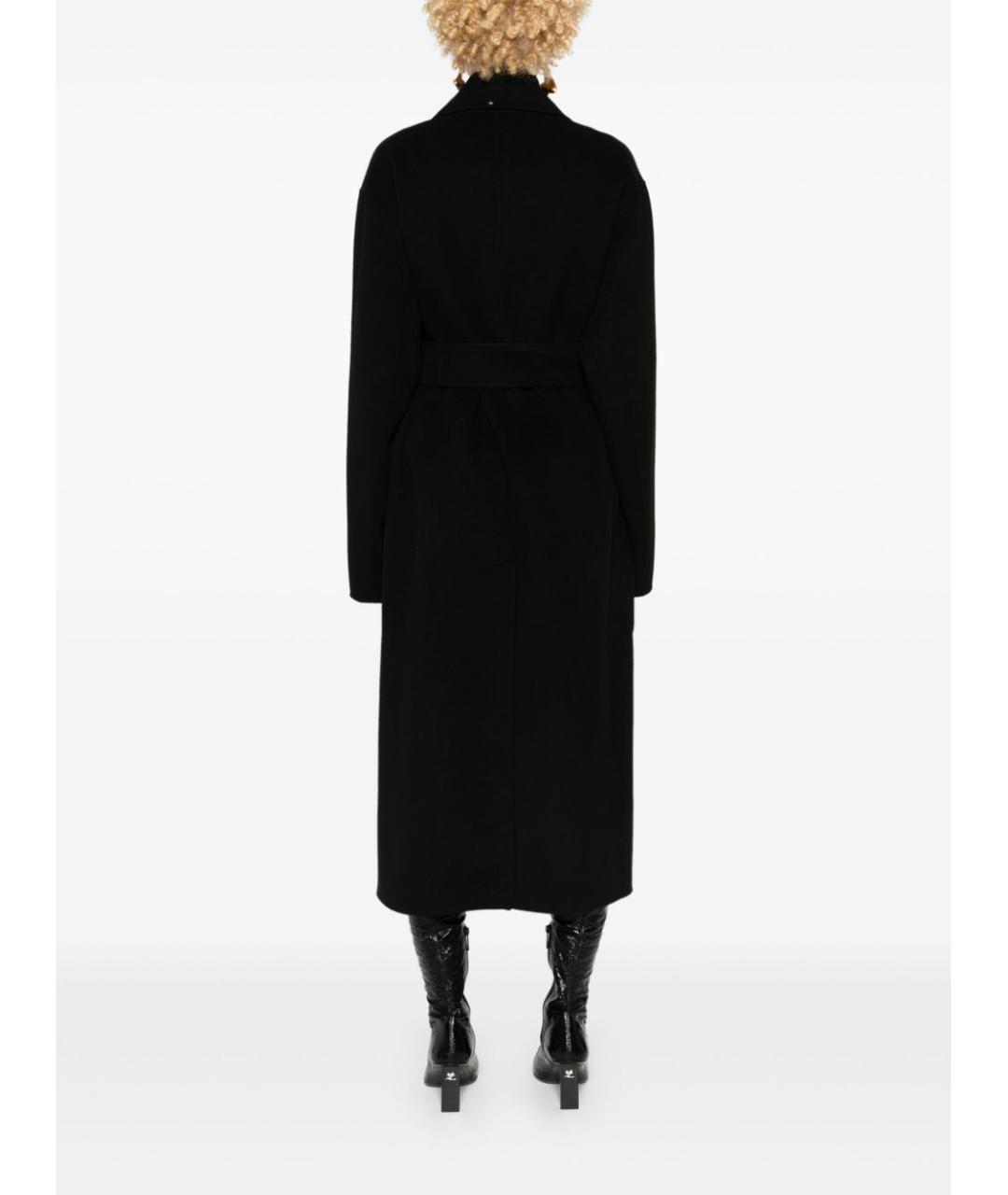 SPORTMAX Черное шерстяное пальто, фото 3