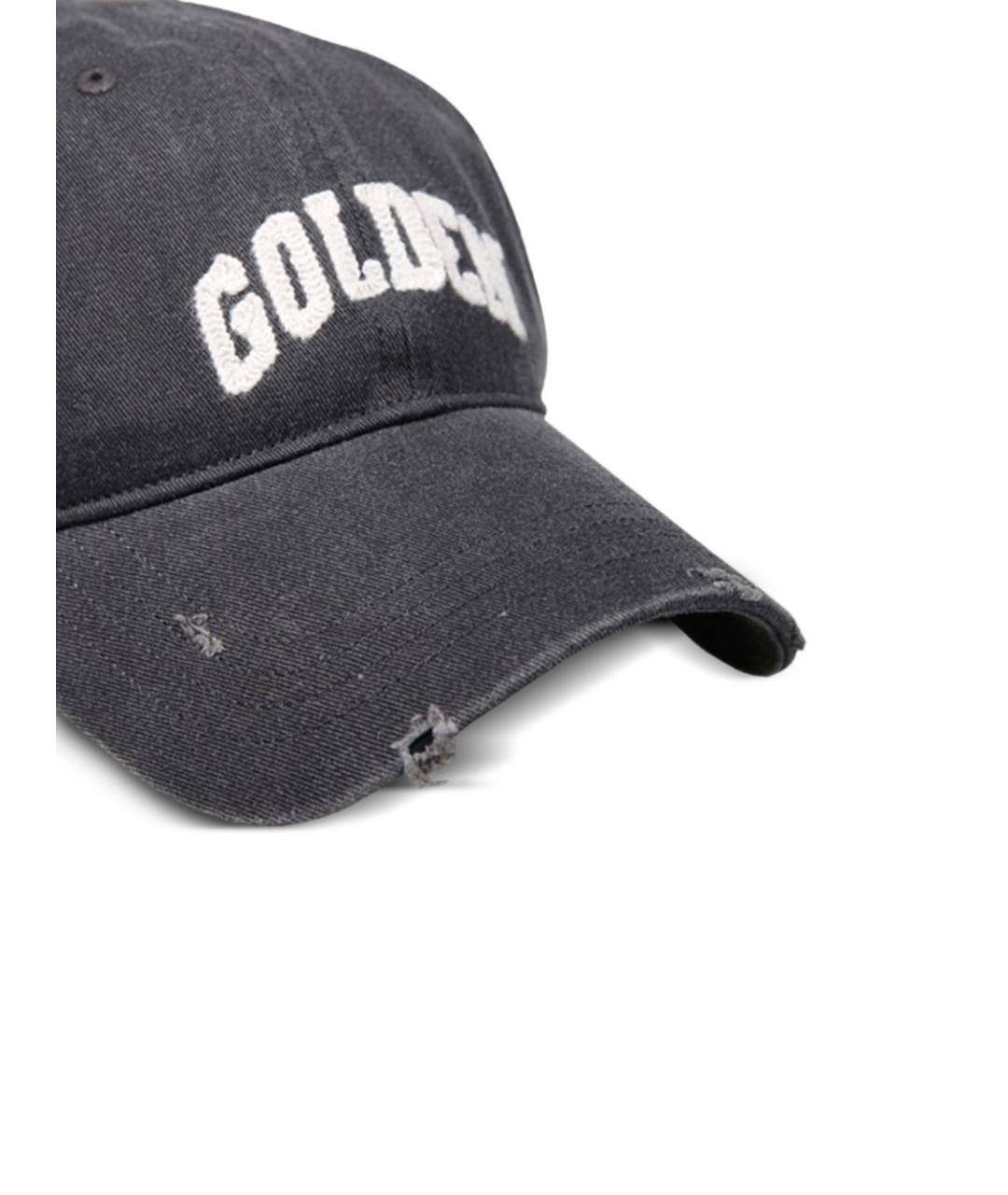 GOLDEN GOOSE DELUXE BRAND Антрацитовая хлопковая кепка/бейсболка, фото 3