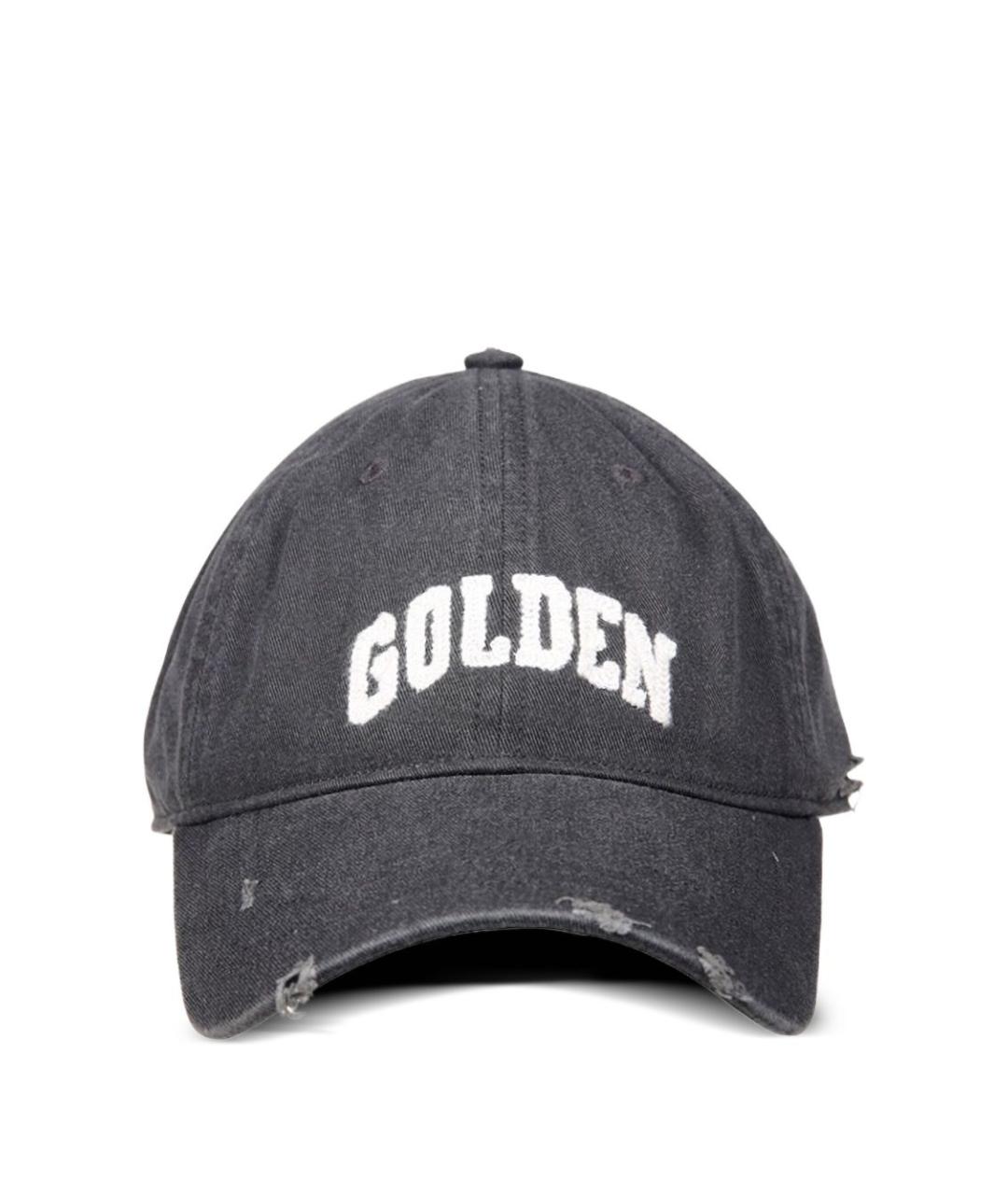 GOLDEN GOOSE DELUXE BRAND Антрацитовая хлопковая кепка/бейсболка, фото 1