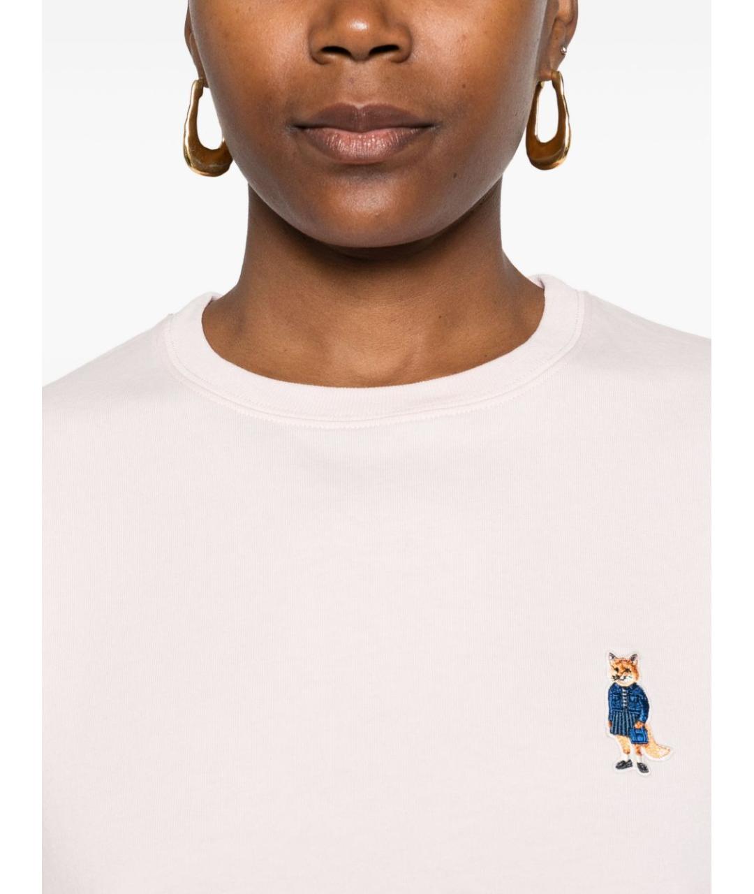 MAISON KITSUNE Розовая футболка, фото 5