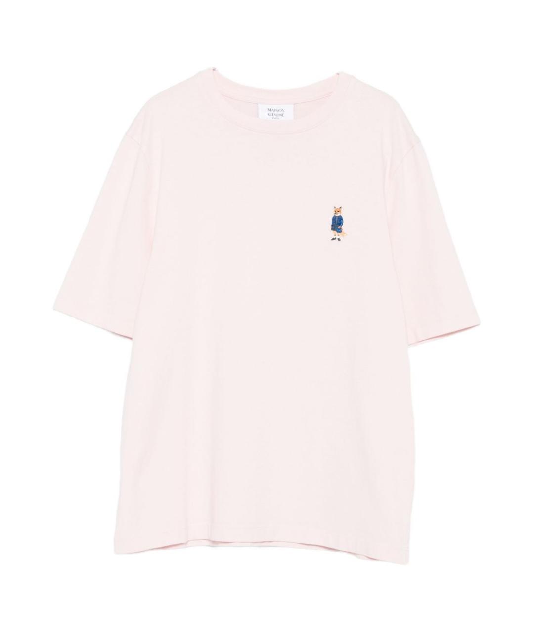 MAISON KITSUNE Розовая футболка, фото 1