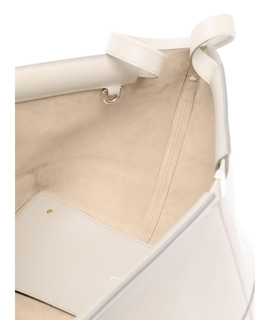 TOD'S Белая кожаная сумка тоут, фото 3