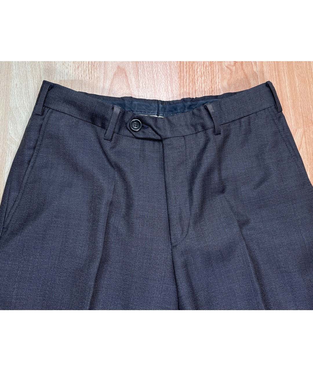 PAL ZILERI Темно-синие шерстяные классические брюки, фото 2