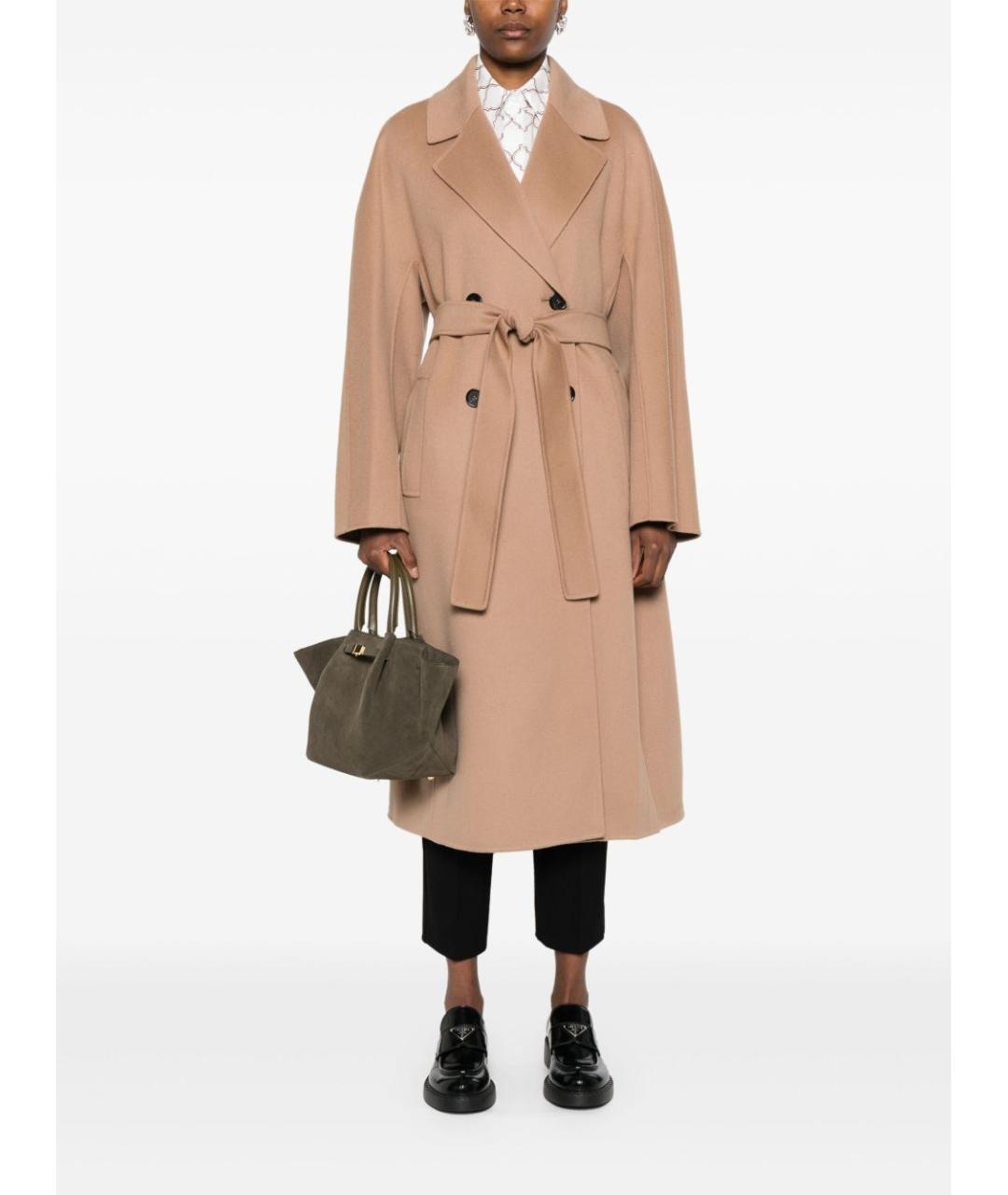 'S MAX MARA Бежевое пальто, фото 3
