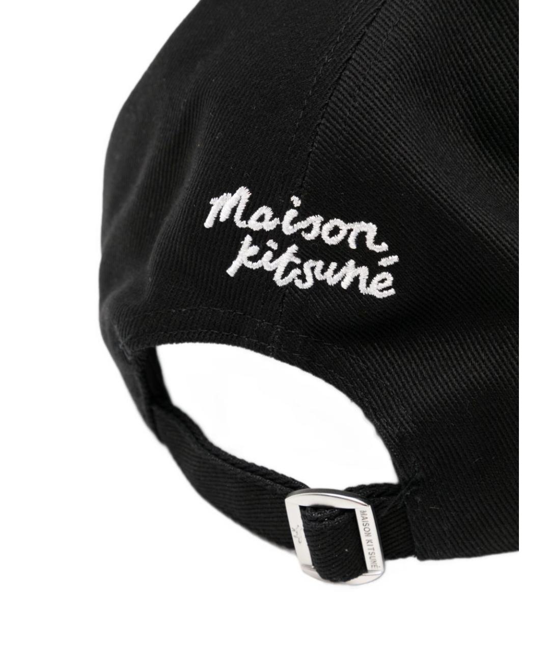 MAISON KITSUNE Черная хлопковая кепка/бейсболка, фото 2