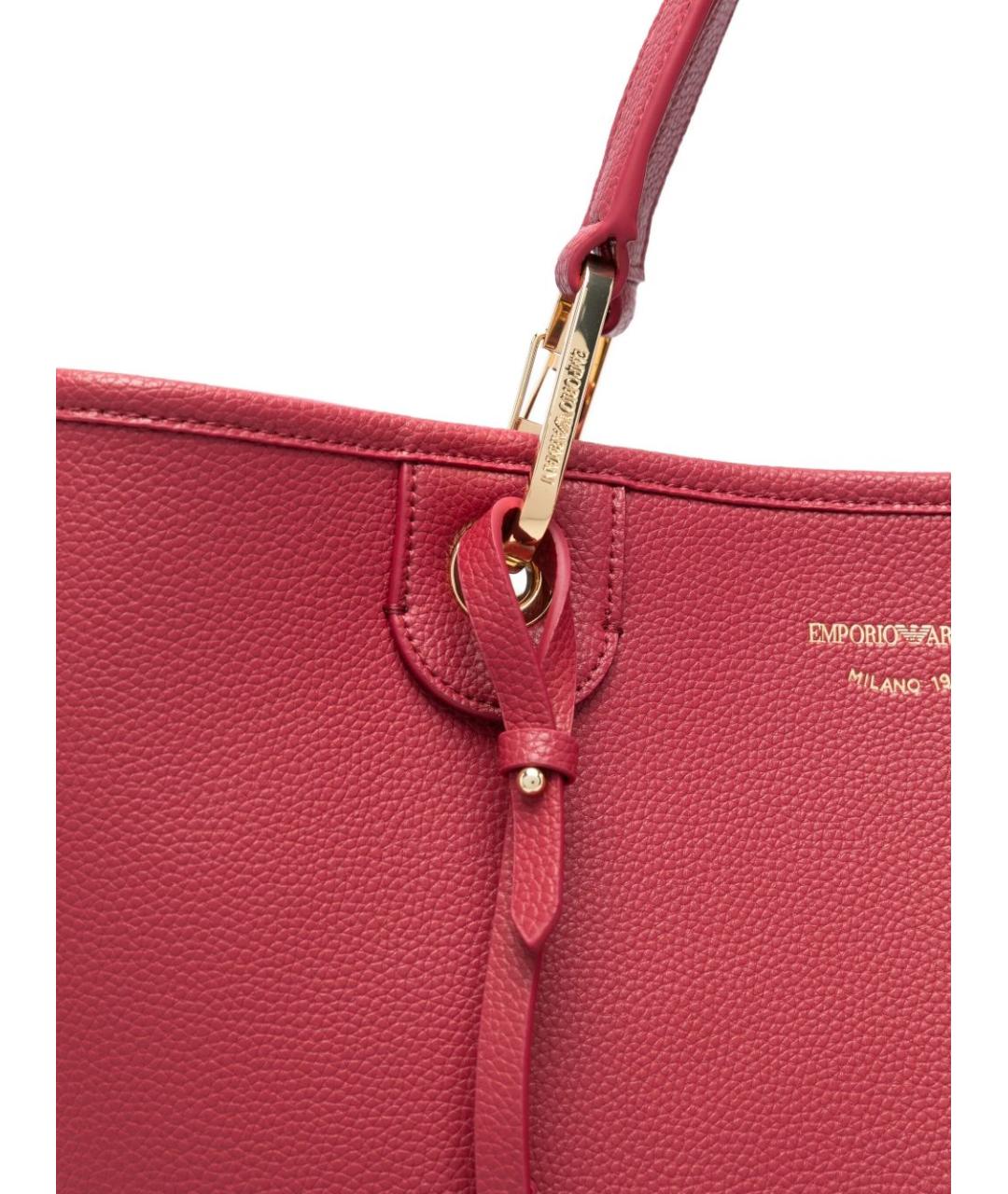 EMPORIO ARMANI Красная сумка тоут из искусственной кожи, фото 3