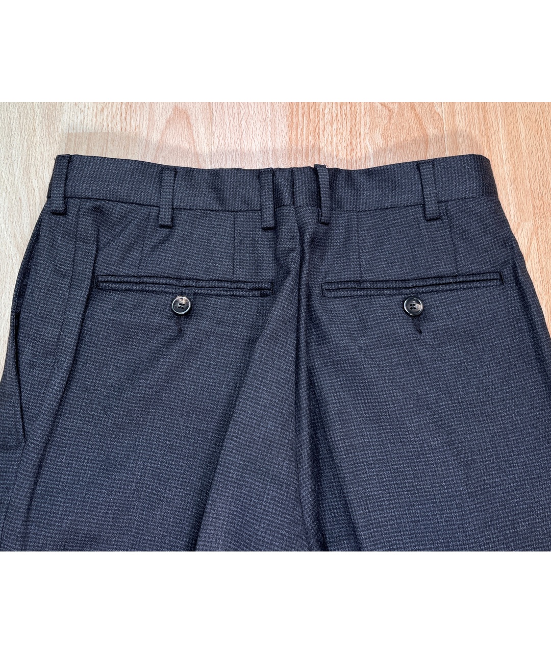 PAL ZILERI Темно-синие шерстяные классические брюки, фото 4