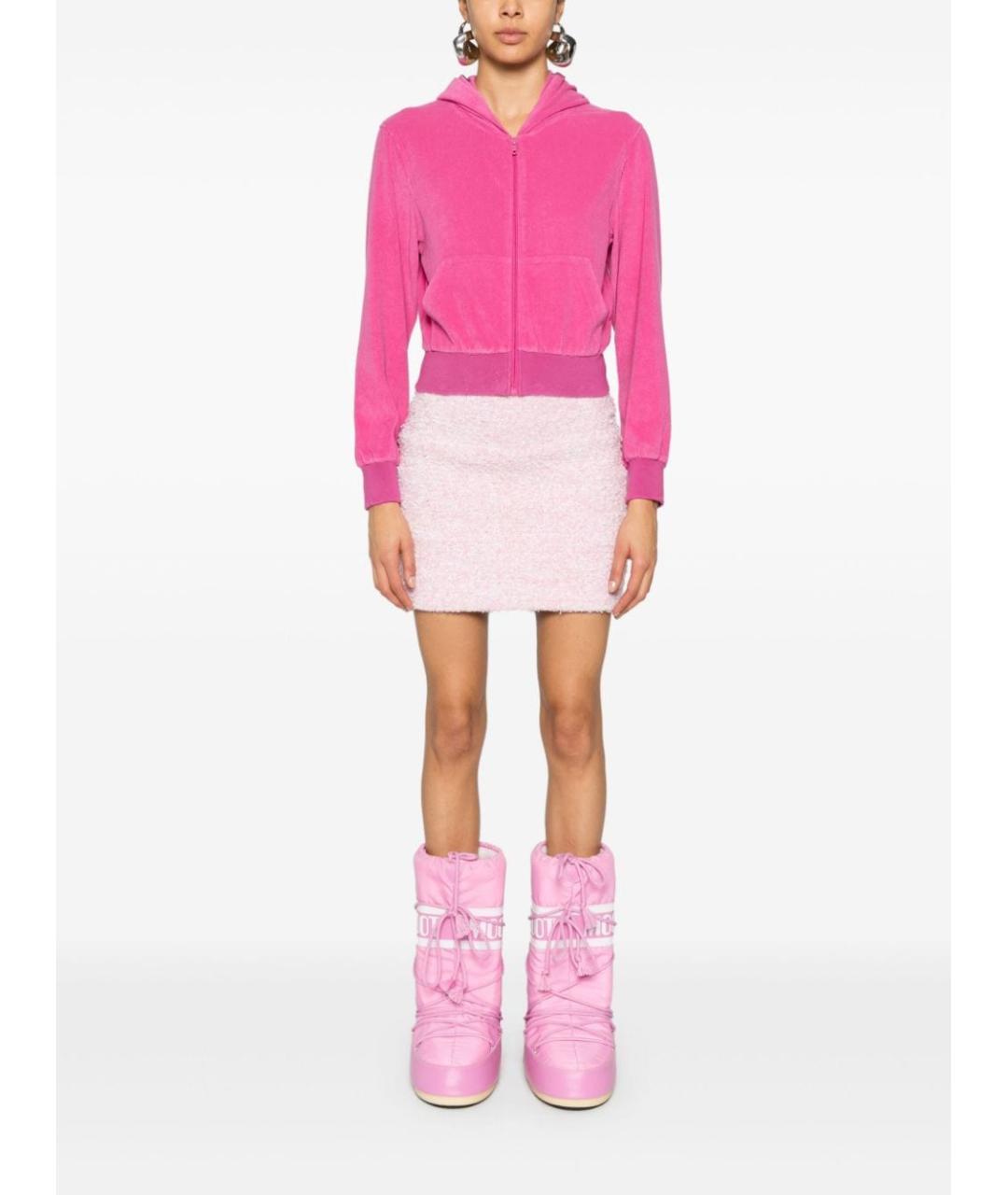 BALENCIAGA Розовая твидовая юбка мини, фото 2