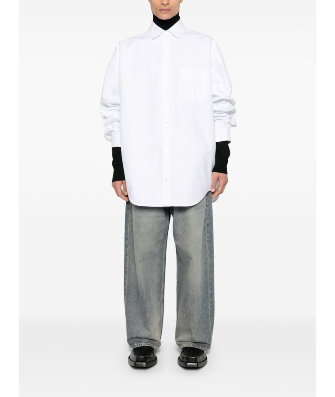 BALENCIAGA Белая хлопковая рубашка, фото 5