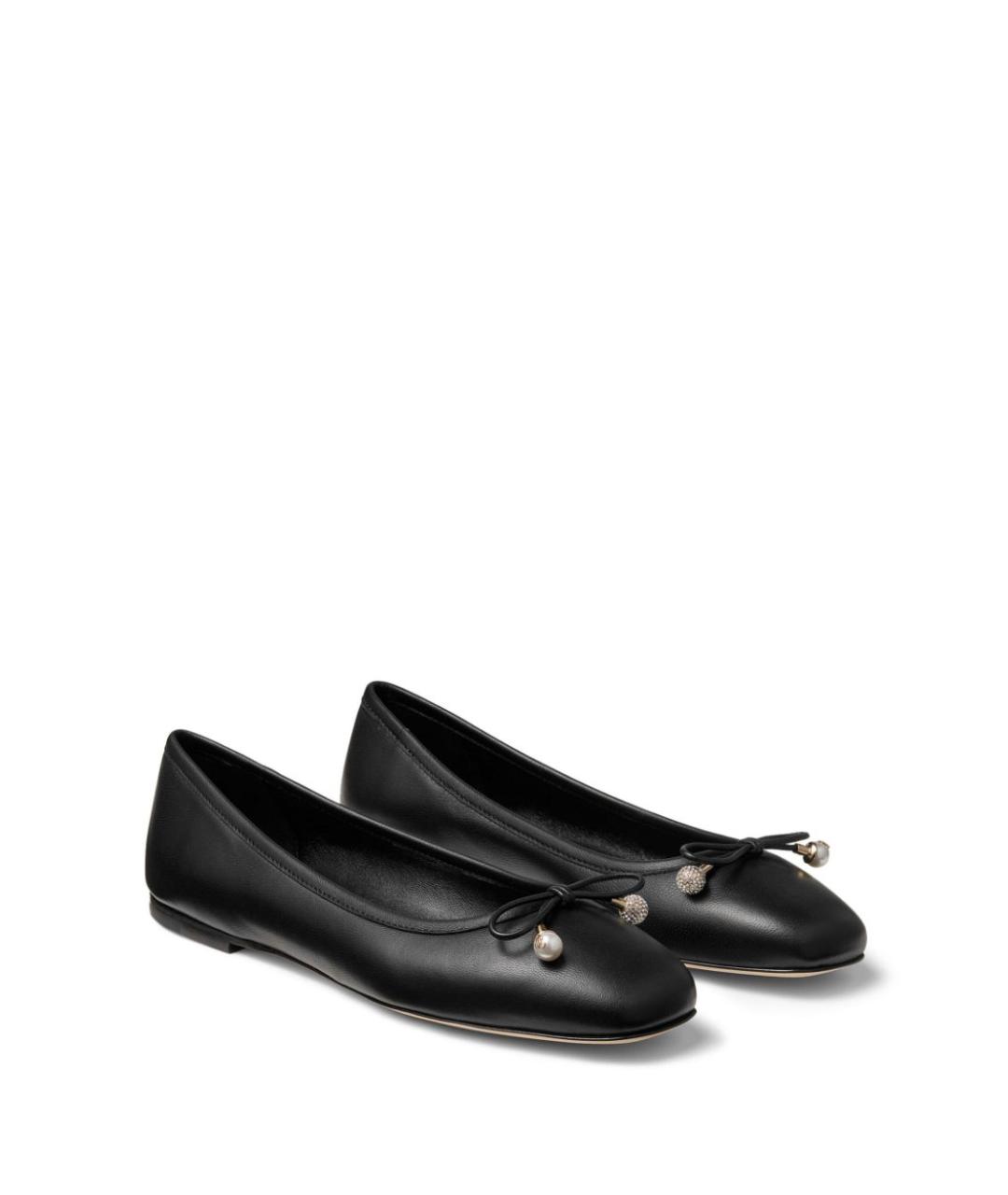 JIMMY CHOO Черные кожаные балетки, фото 6
