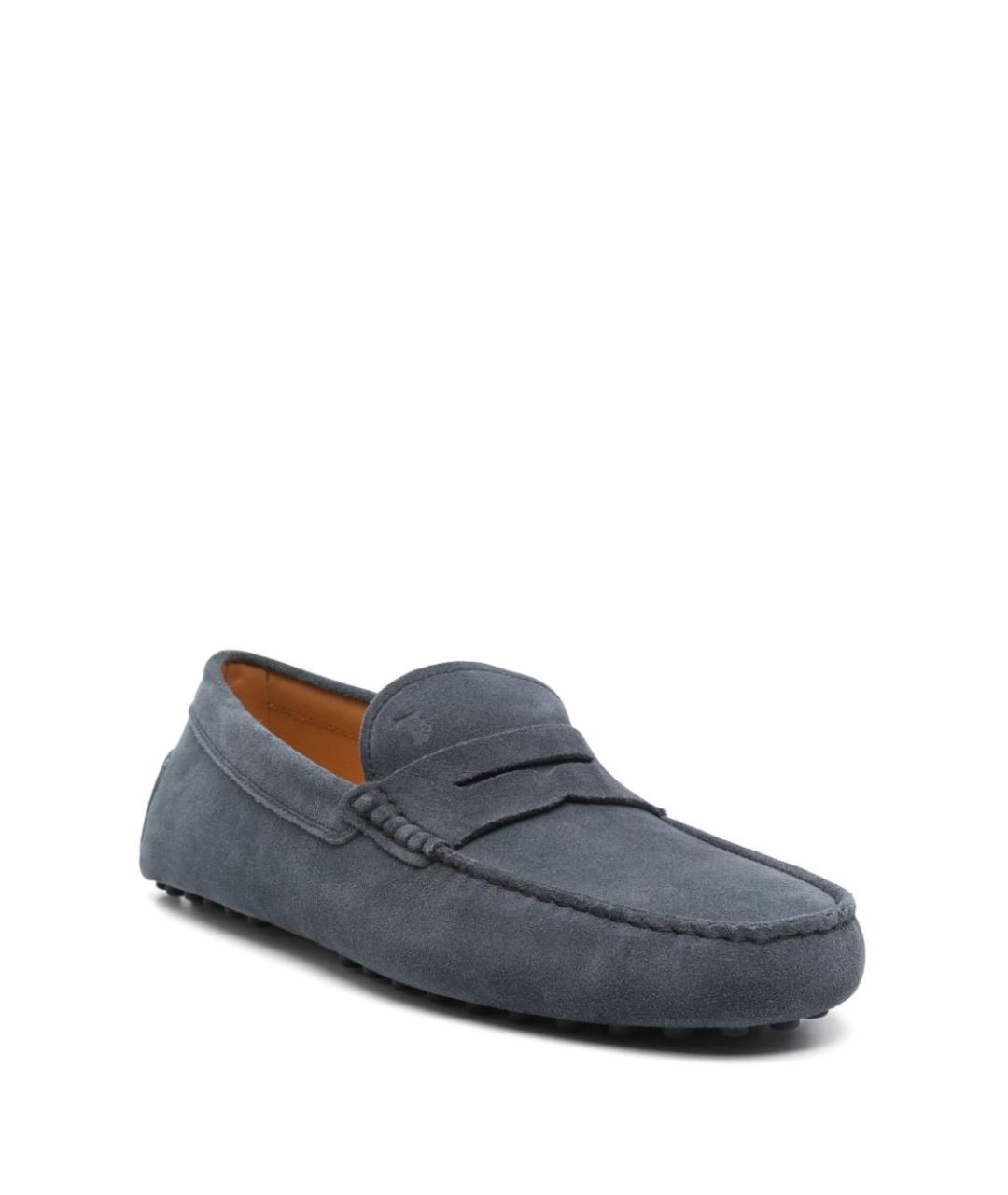TOD'S Синие замшевые мокасины, фото 3
