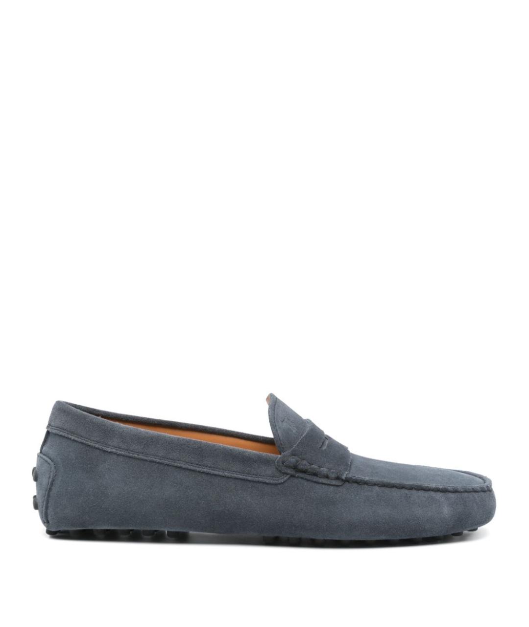 TOD'S Синие замшевые мокасины, фото 1