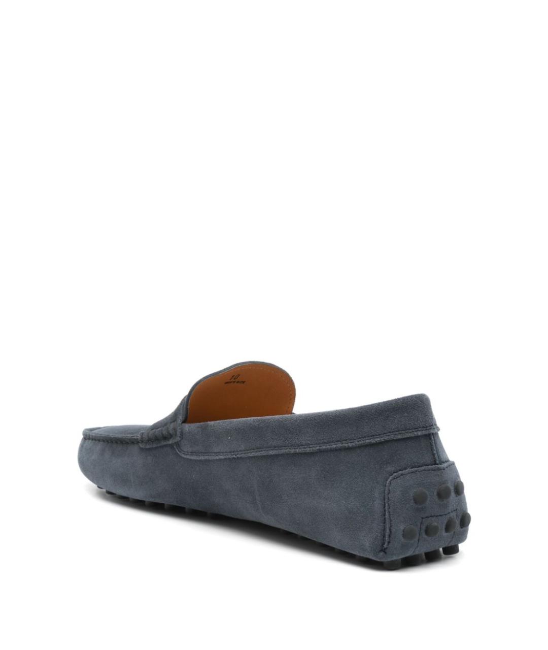 TOD'S Синие замшевые мокасины, фото 2