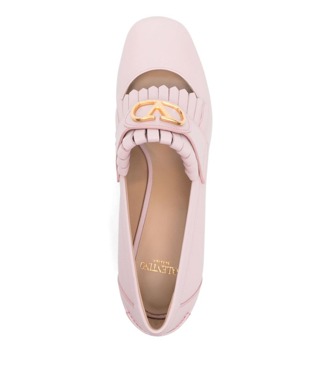 VALENTINO Розовые кожаные лоферы, фото 3