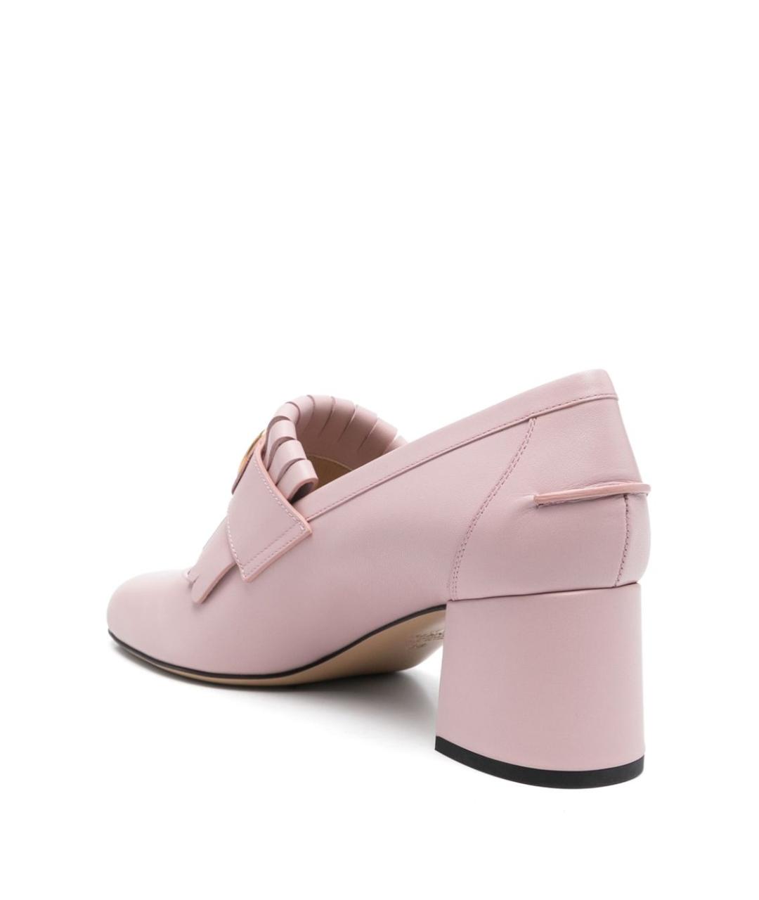 VALENTINO Розовые кожаные лоферы, фото 4