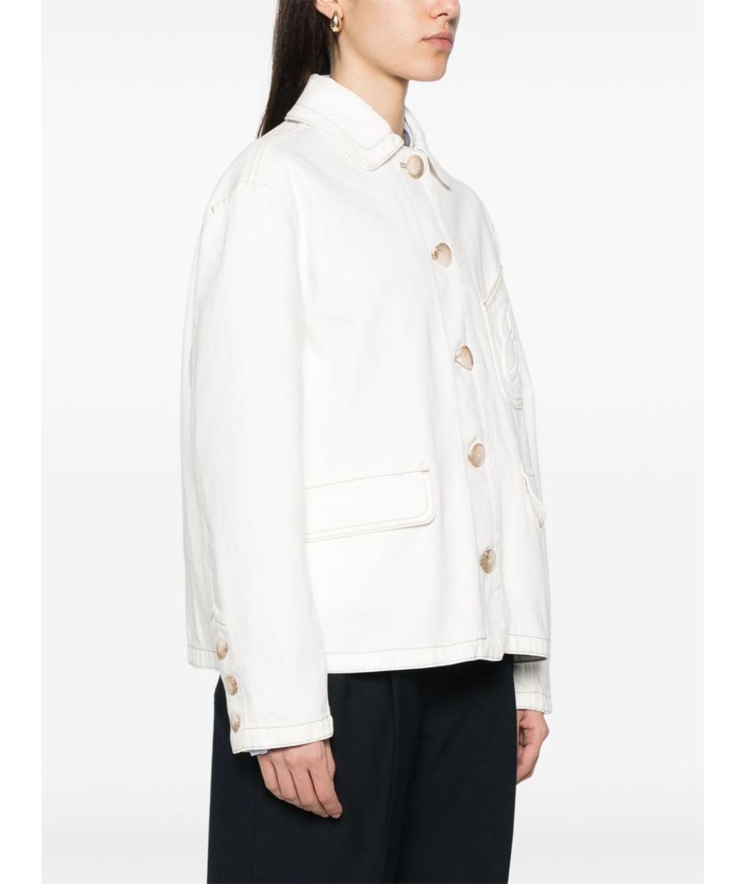 EMPORIO ARMANI Белая хлопковая куртка, фото 2