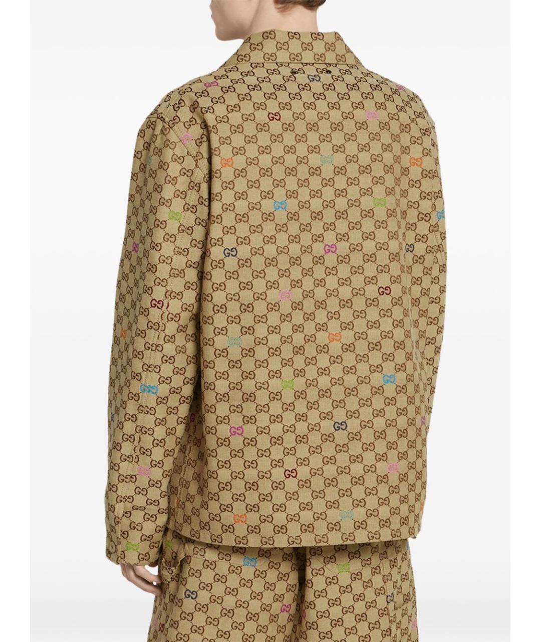 GUCCI Бежевая хлопковая куртка, фото 2