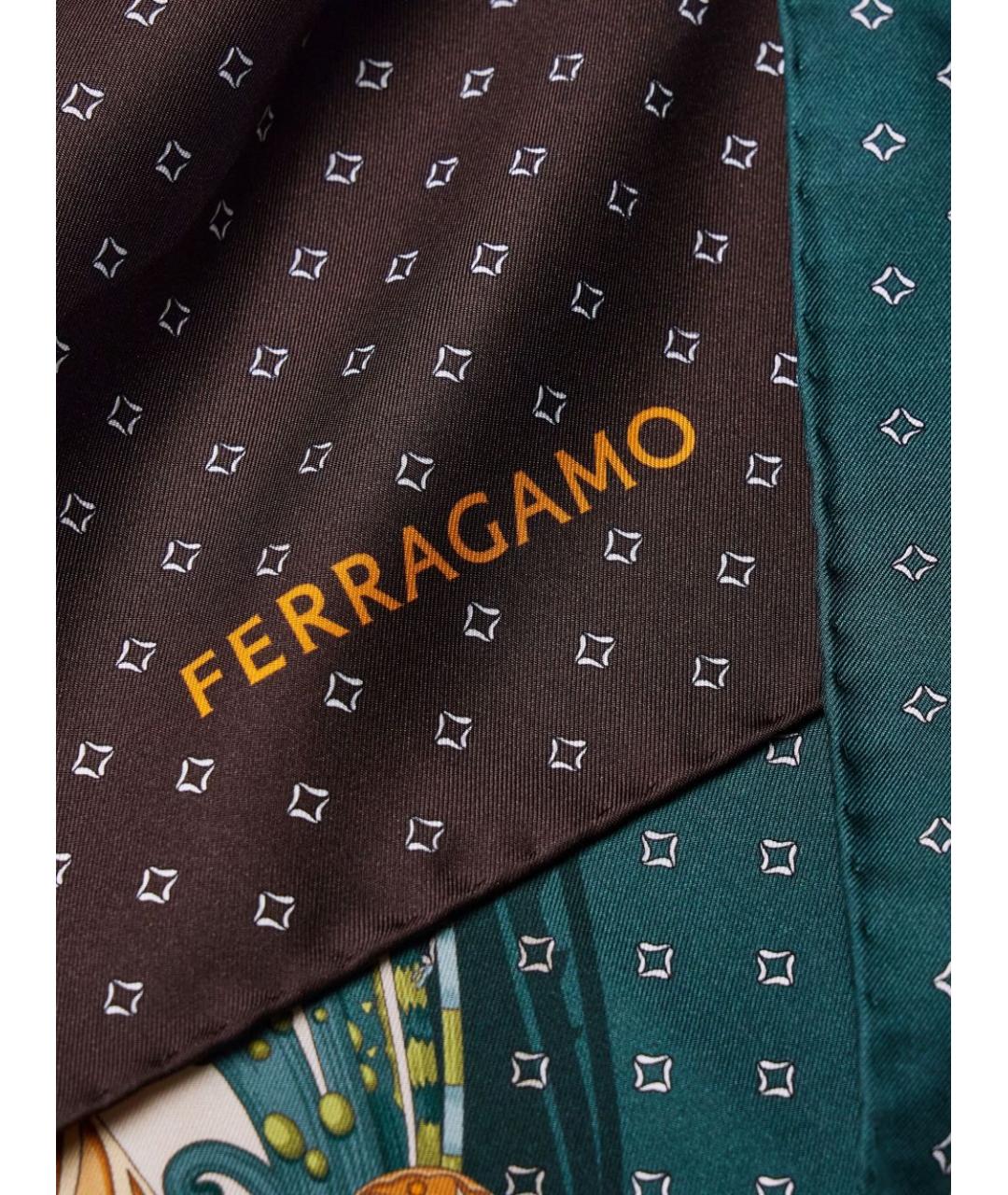 FERRAGAMO Мульти шелковый шарф, фото 3